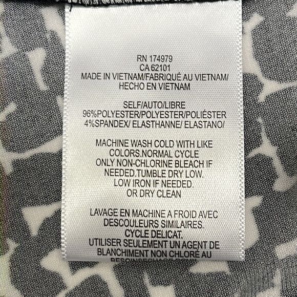 $228 BCBG MaxAzria Sleeveless V-Neck Black White Carmelle Faux Wrap Dress - Picture 7 of 7